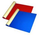 blue and red floor runner